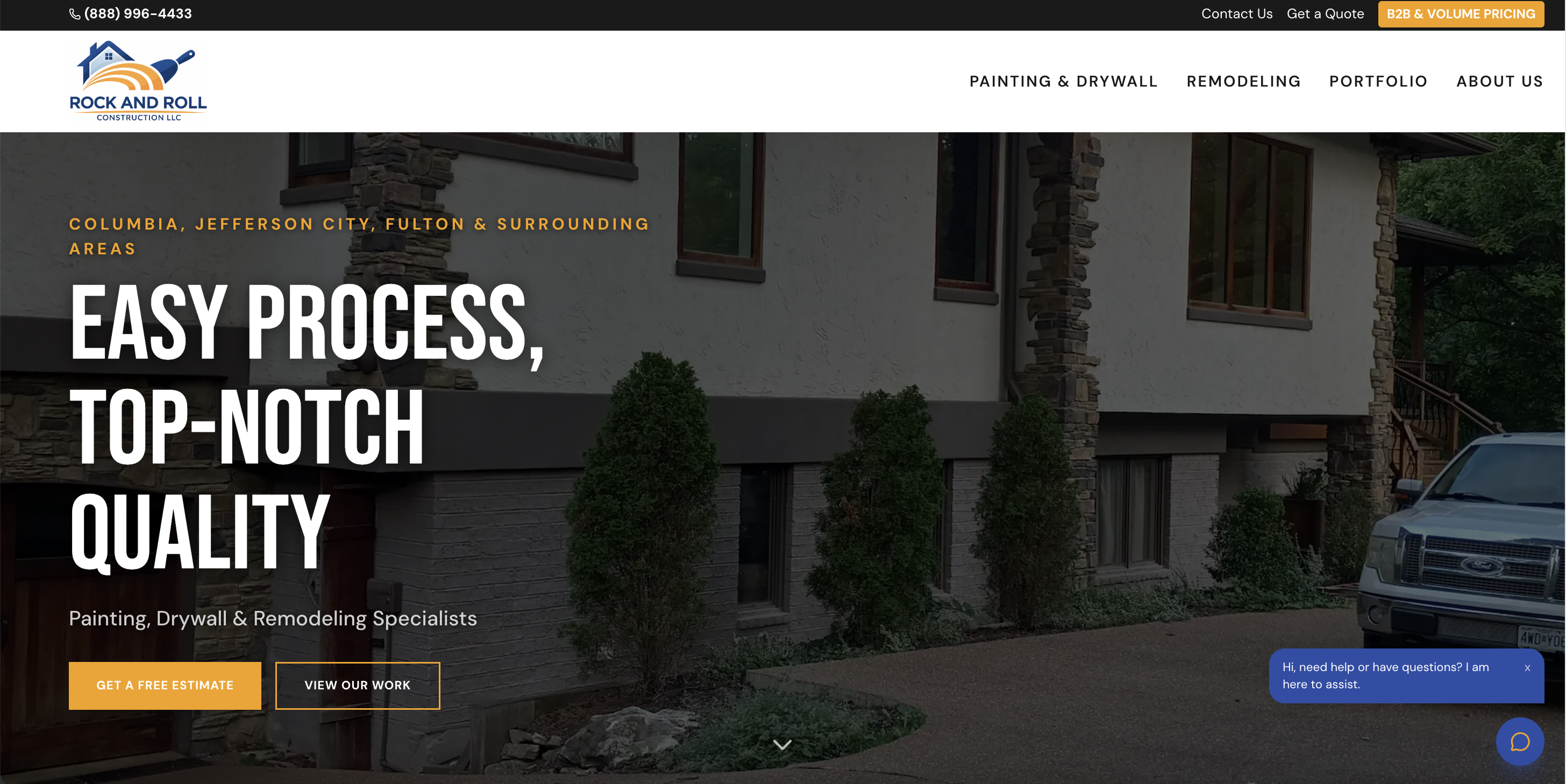 Rock and Roll Construction website